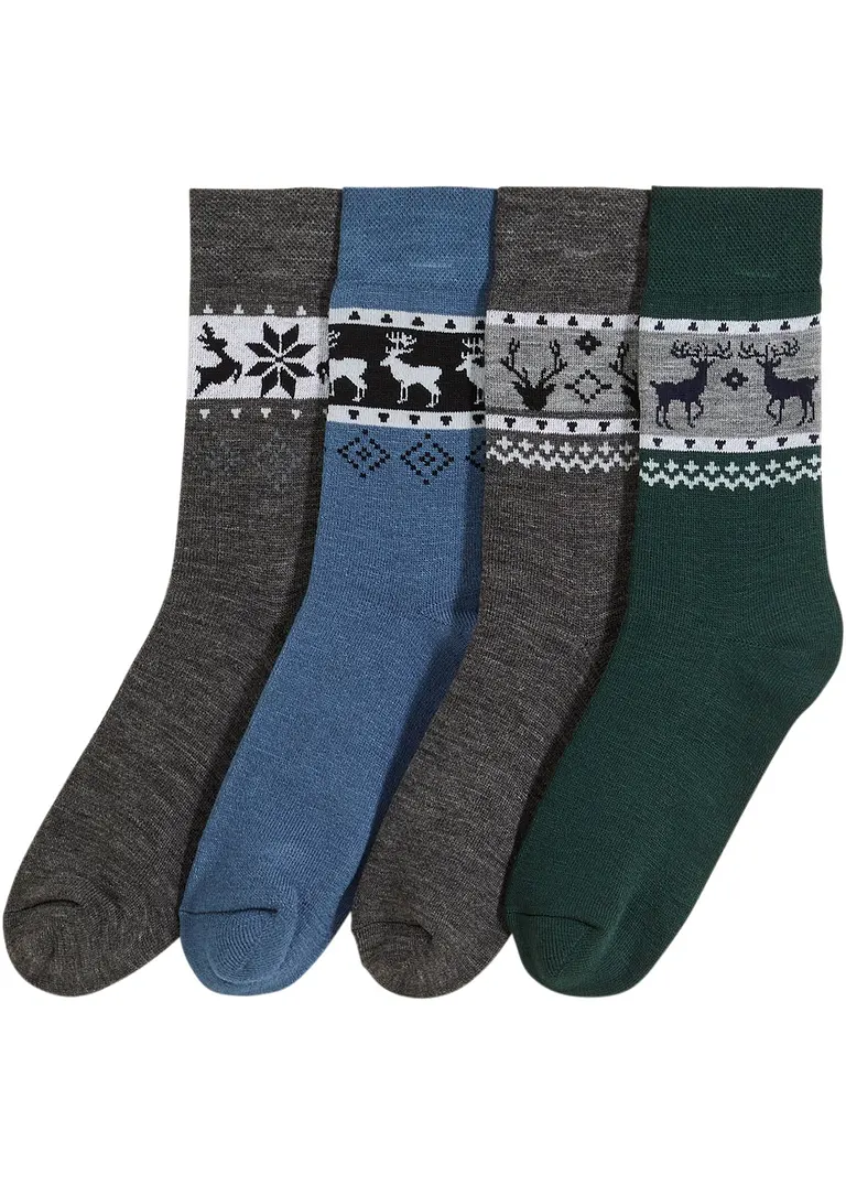 Thermo Socken unisex (4er Pack) in grün von vorne - bonprix Thermo Socken unisex (4er Pack) in grün von vorne - bonprix