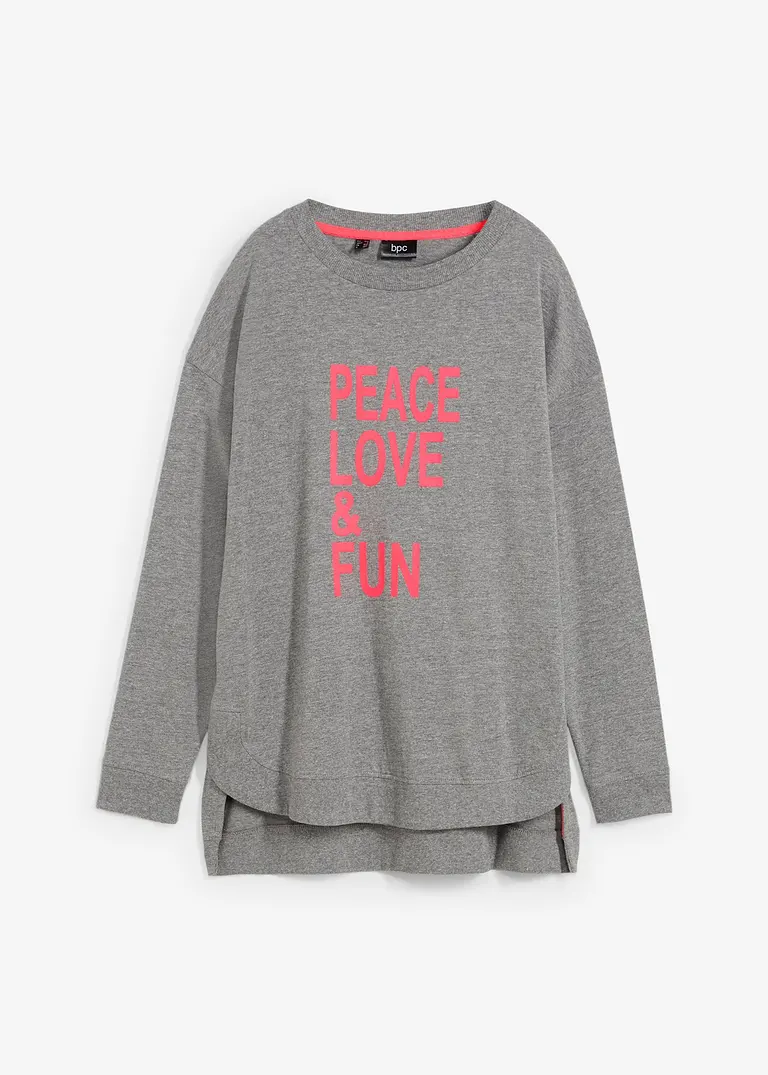 Shirt mit Neon-Print in grau von vorne - bonprix Shirt mit Neon-Print in grau von vorne - bonprix