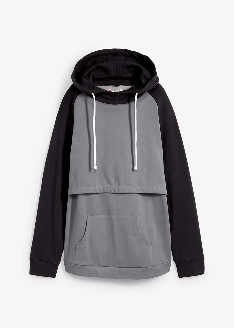 2-in-1 Umstands-und Stillsweatshirt in schwarz von vorne - bonprix 2-in-1 Umstands-und Stillsweatshirt in schwarz von vorne - bonprix