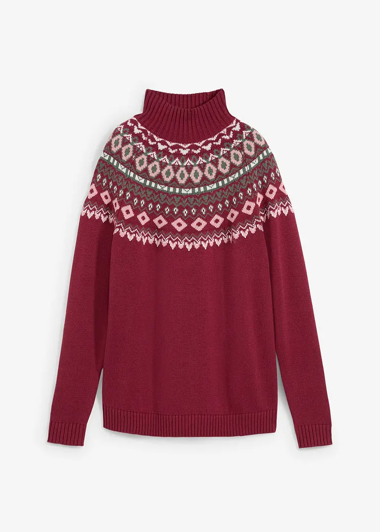 Rollkragenpullover in rot von vorne - bonprix Rollkragenpullover in rot von vorne - bonprix