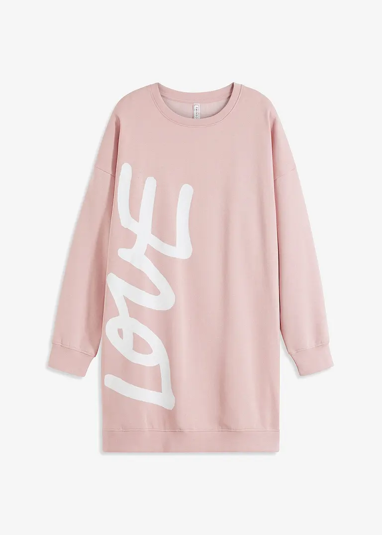 Sweatkleid in rosa von vorne - bonprix Sweatkleid in rosa von vorne - bonprix