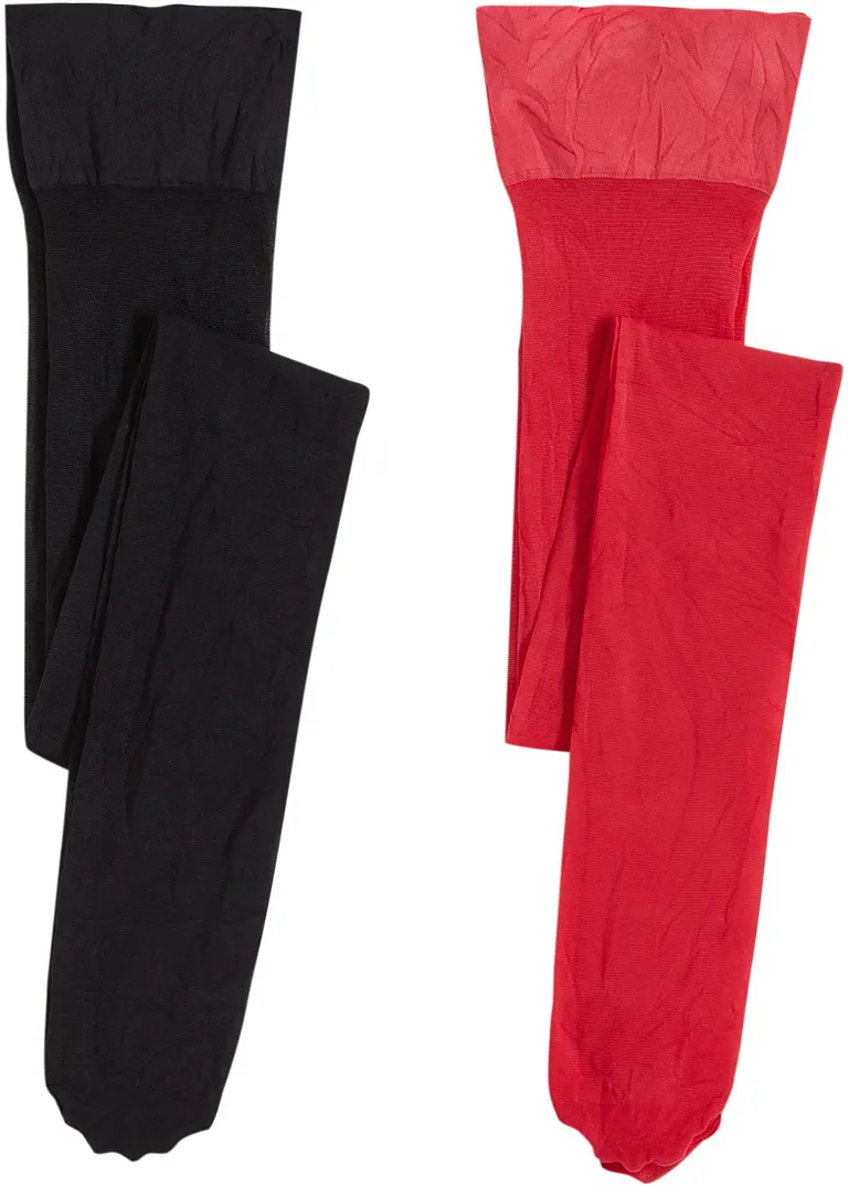 Strapsstrümpfe (2er Pack) in rot von vorne - bonprix Strapsstrümpfe (2er Pack) in rot von vorne - bonprix