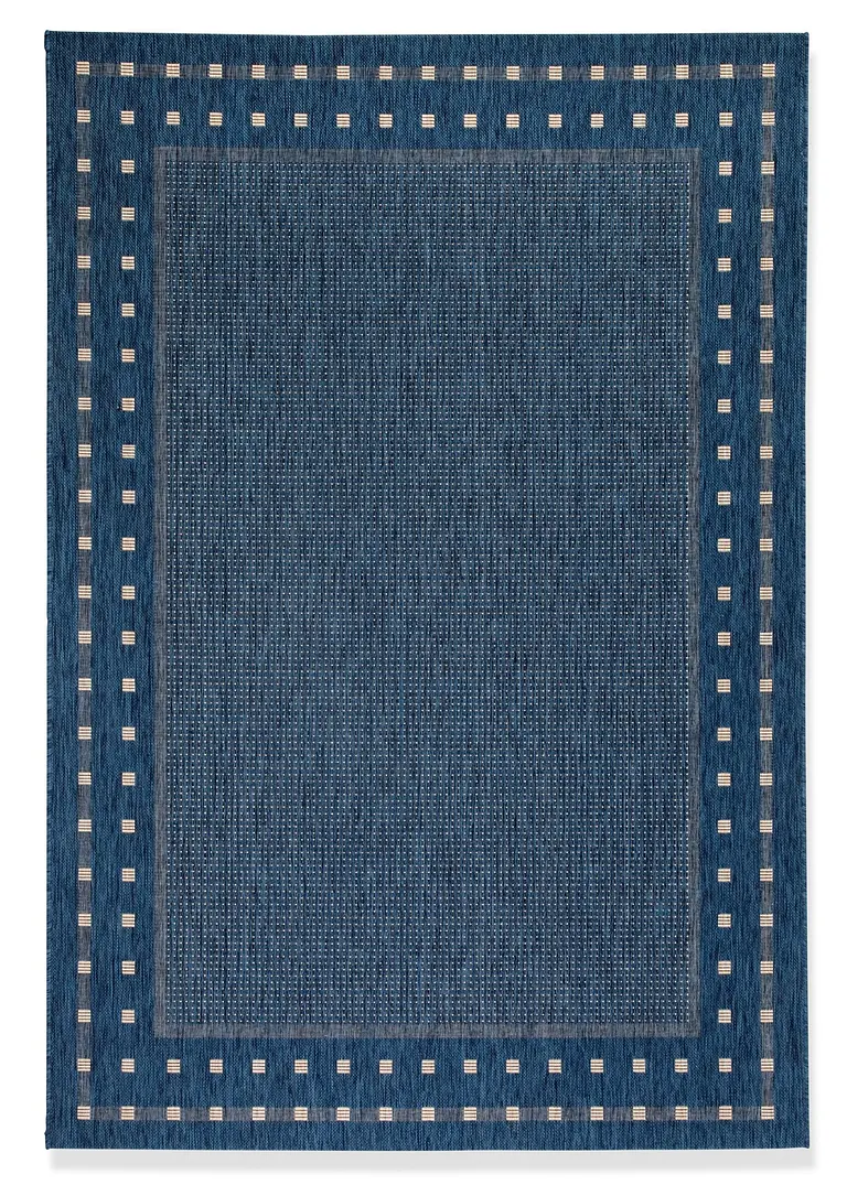 In- und Outdoor Teppich mit umlaufender Bordüre in blau - bonprix In- und Outdoor Teppich mit umlaufender Bordüre in blau - bonprix