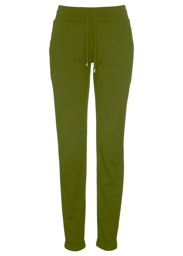Schlupfhose aus Viskose-Mix in grün von vorne - bonprix Schlupfhose aus Viskose-Mix in grün von vorne - bonprix