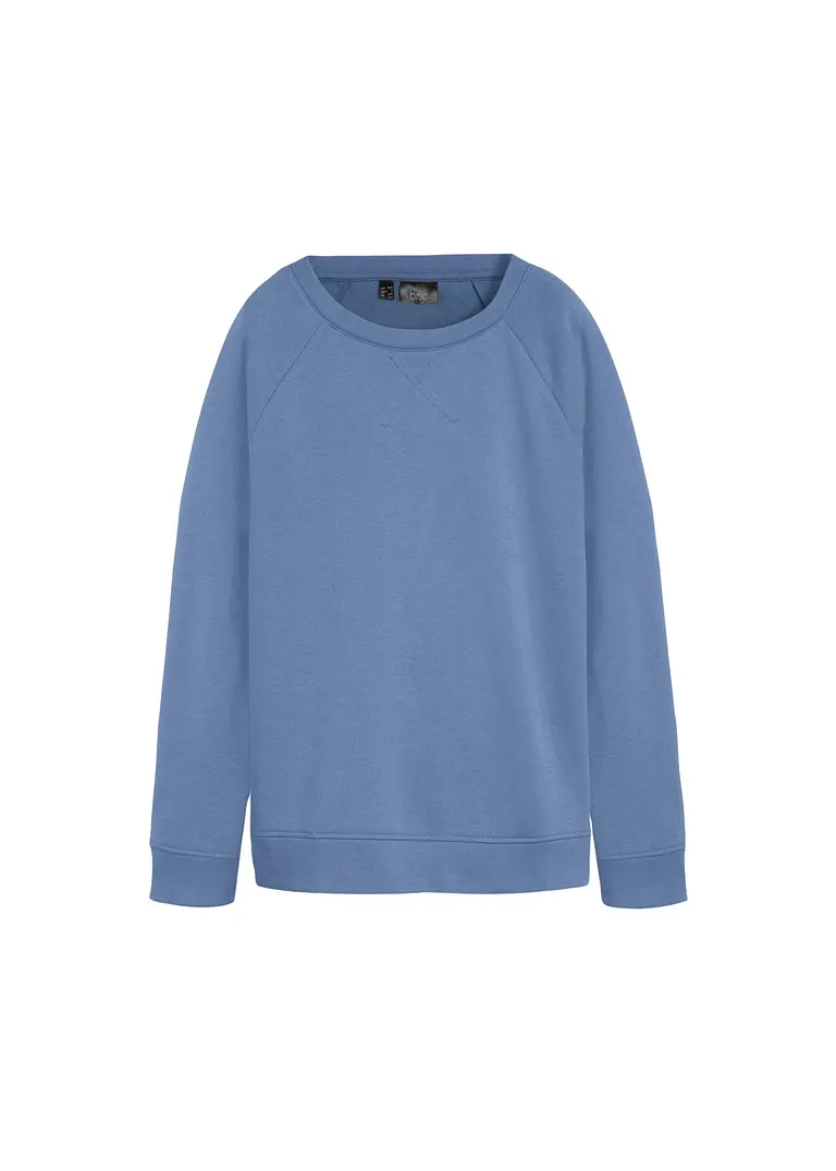 Basic Sweatshirt in blau von vorne - bonprix Basic Sweatshirt in blau von vorne - bonprix