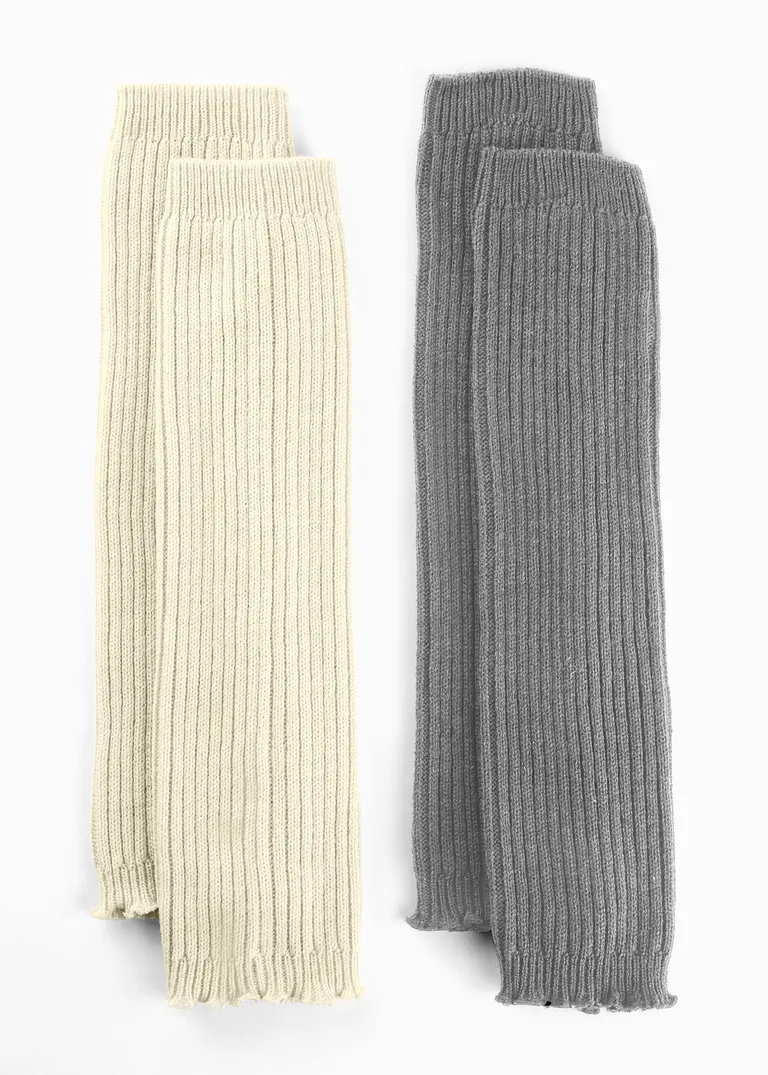 Beinstulpen (2er Pack) in weiß von vorne - bonprix Beinstulpen (2er Pack) in weiß von vorne - bonprix