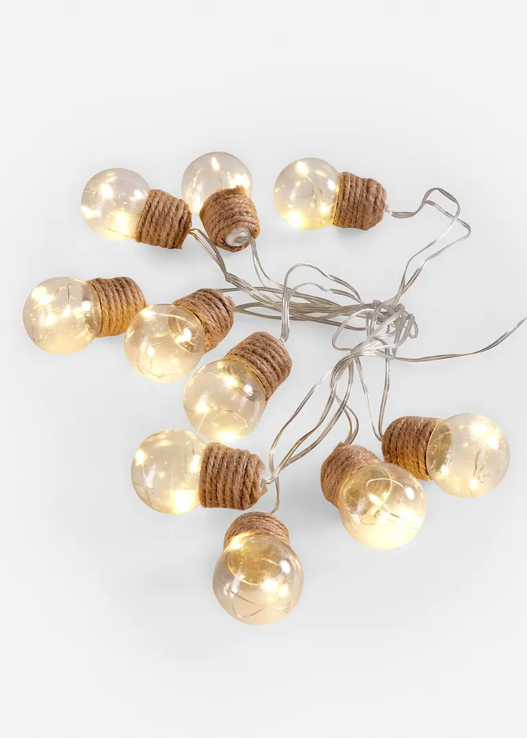 LED-Lichterkette mit Glühbirnen in schwarz von vorne - bonprix LED-Lichterkette mit Glühbirnen in schwarz von vorne - bonprix