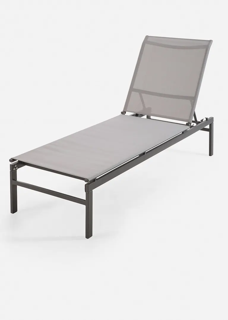 Gartenliege in grau von vorne - bonprix Gartenliege in grau von vorne - bonprix