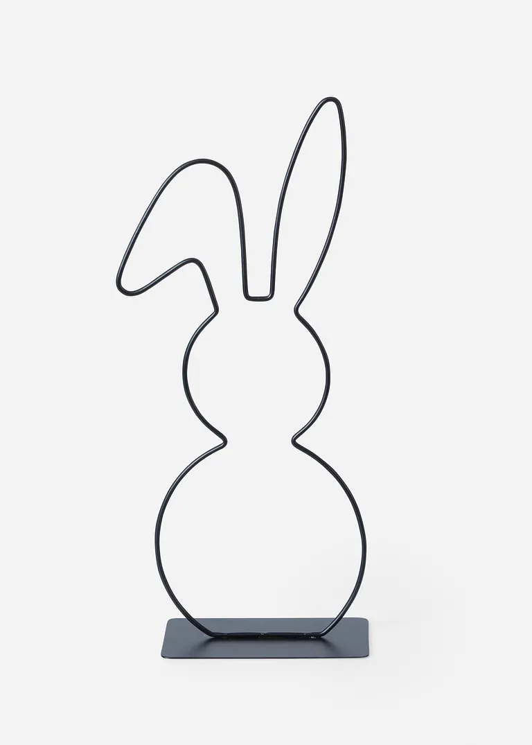 Deko-Figur Silhouette in Hasenform in schwarz von vorne - bonprix Deko-Figur Silhouette in Hasenform in schwarz von vorne - bonprix