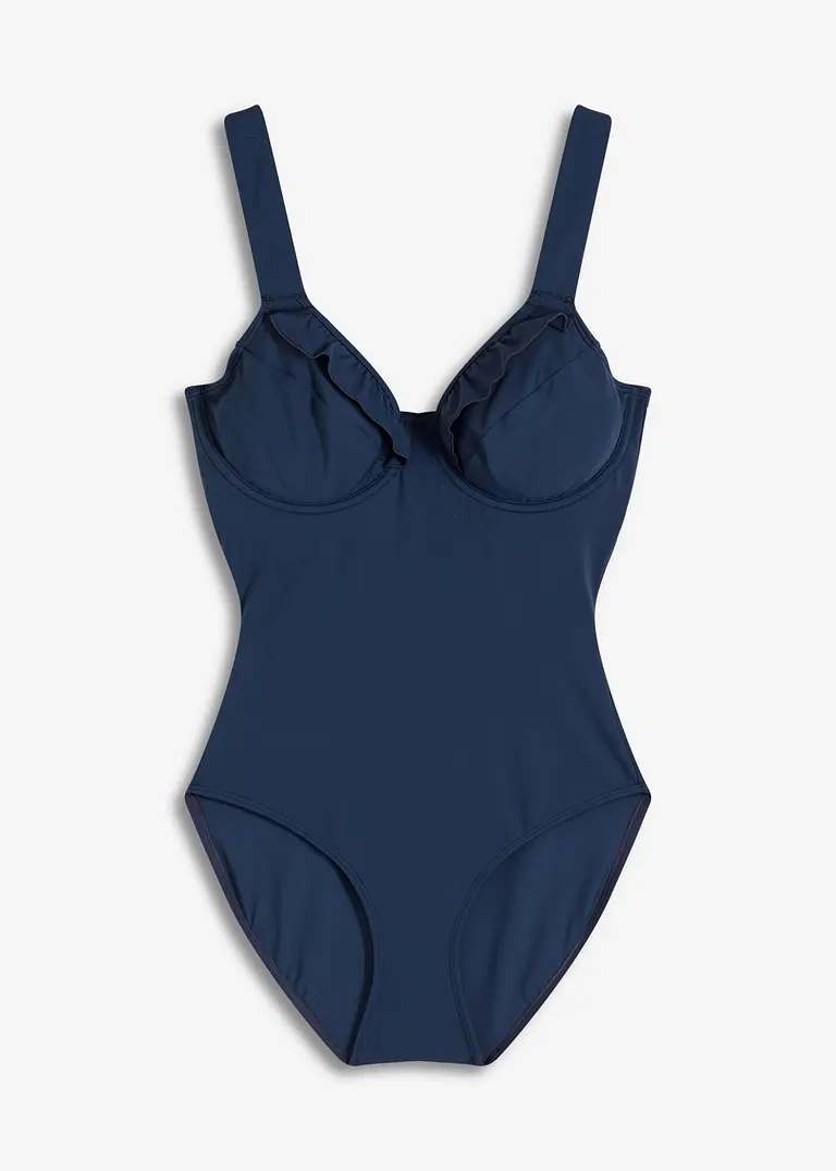 Minimizer Bügel Badeanzug in blau von vorne - bonprix Minimizer Bügel Badeanzug in blau von vorne - bonprix