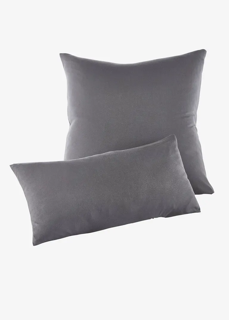 Jersey Kissenbezug (2er Pack) in grau - bonprix Jersey Kissenbezug (2er Pack) in grau - bonprix