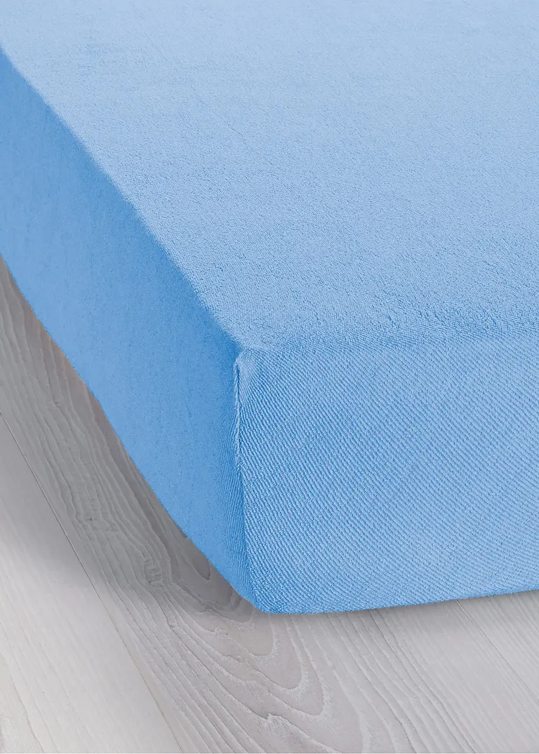 Frottee Spannbettlaken in blau - bonprix Frottee Spannbettlaken in blau - bonprix