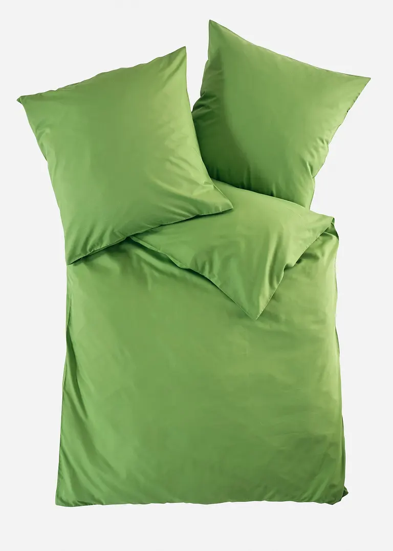 Bettwäsche unifarben in grün von vorne - bonprix Bettwäsche unifarben in grün von vorne - bonprix