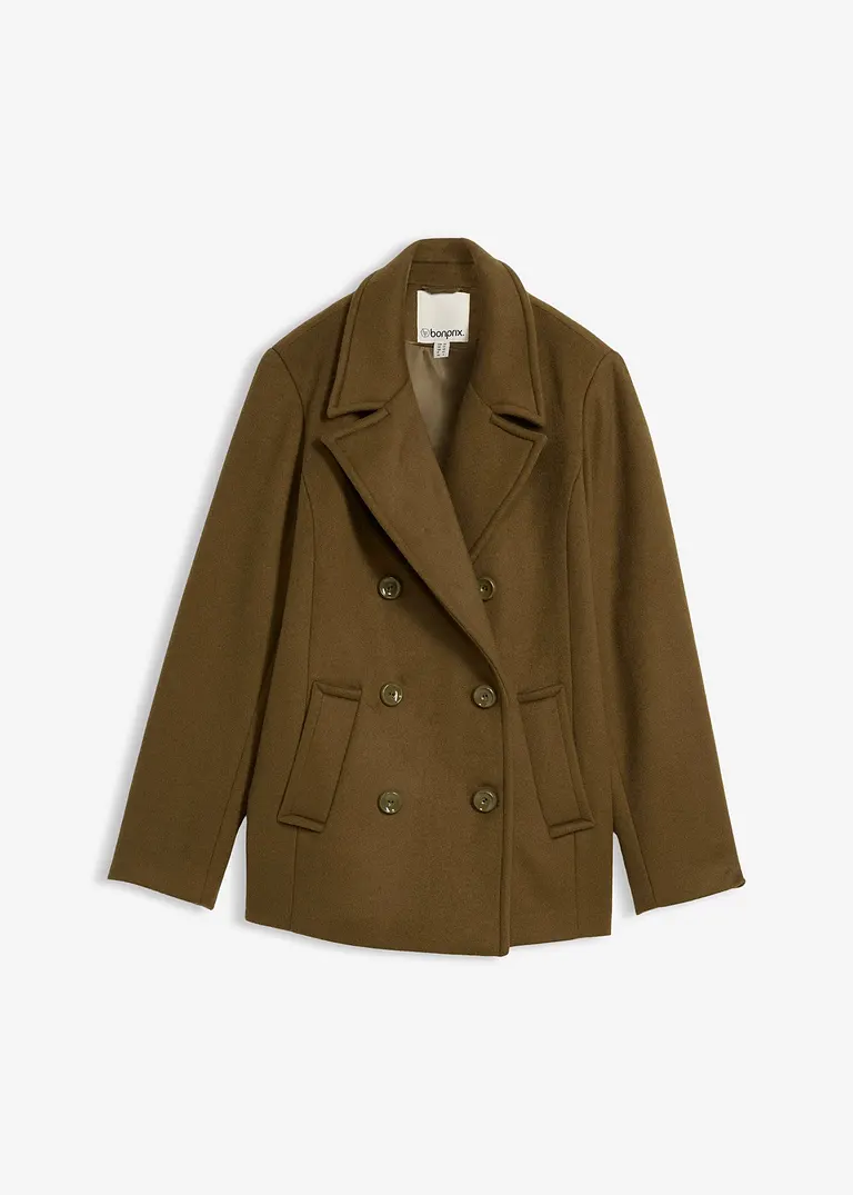 Cabanjacke aus Wolle in grün von vorne - bonprix Cabanjacke aus Wolle in grün von vorne - bonprix