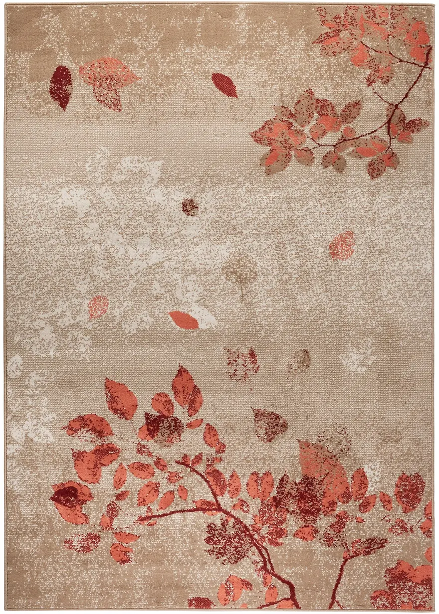 Teppich mit Blättermotiv in beige - bpc living bonprix collection Teppich mit Blättermotiv in beige - bpc living bonprix collection