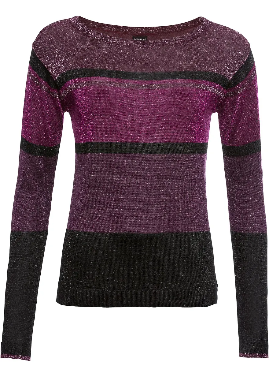 Feinstrickpullover in lila von vorne - bonprix Feinstrickpullover in lila von vorne - bonprix
