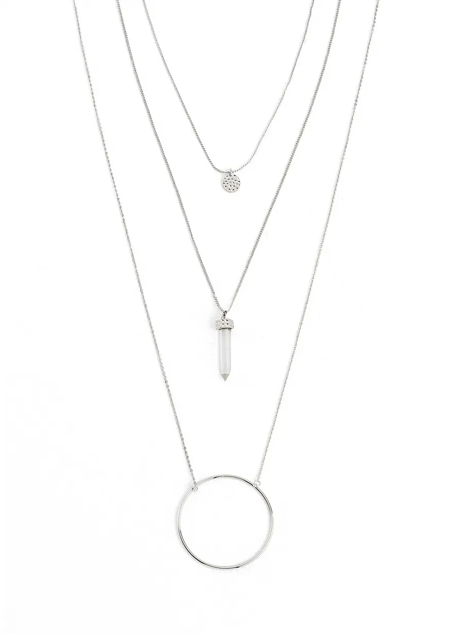 Kettensets (3-tlg.Set) in silber von vorne - bonprix Kettensets (3-tlg.Set) in silber von vorne - bonprix