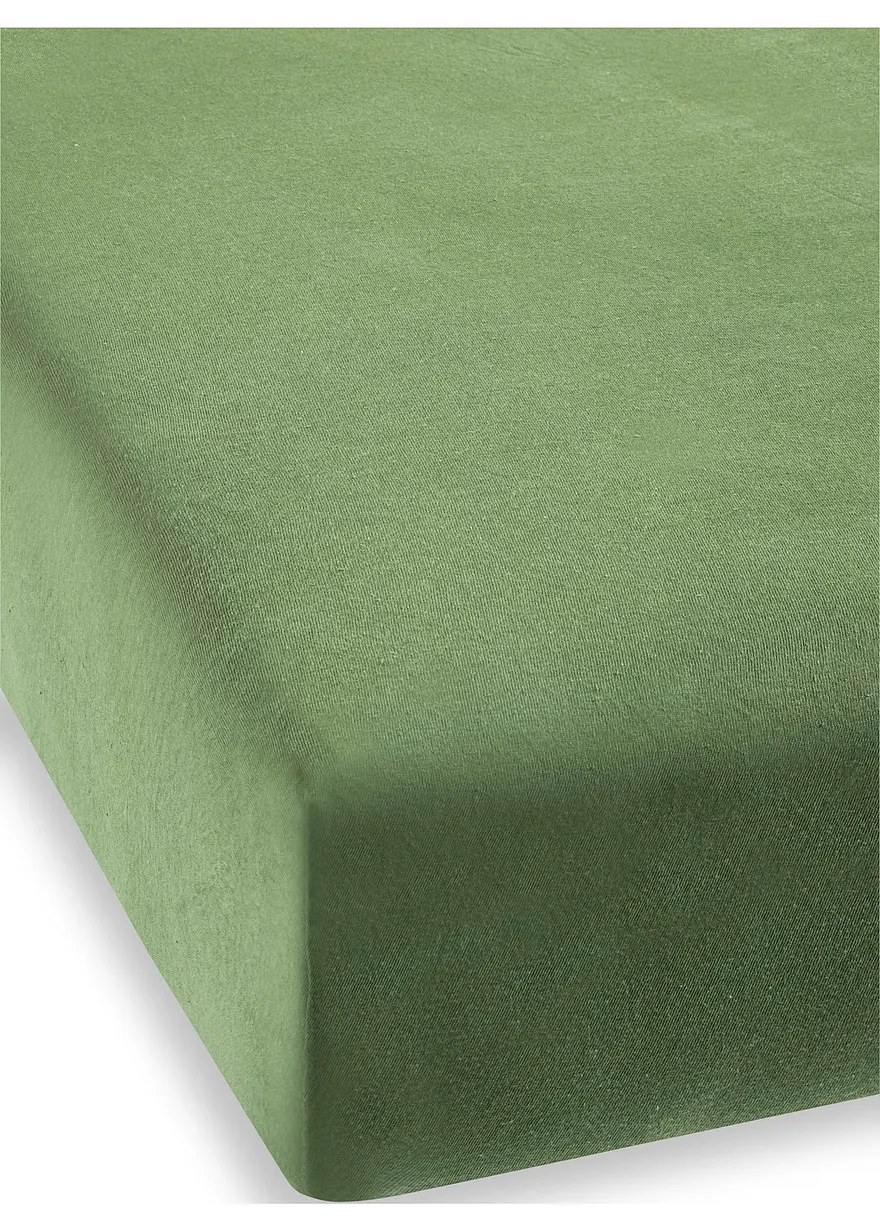 Jersey Spannbettlaken in Trendfarben in grün - bonprix Jersey Spannbettlaken in Trendfarben in grün - bonprix