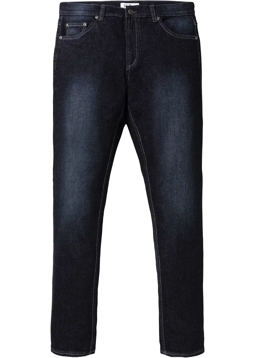Regular Fit Stretch-Jeans mit Komfortschnitt, Tapered in blau von vorne - bonprix Regular Fit Stretch-Jeans mit Komfortschnitt, Tapered in blau von vorne - bonprix