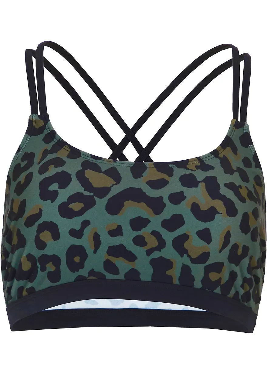 Bustier-Bikinioberteil schnelltrocknend in grün von vorne - bonprix Bustier-Bikinioberteil schnelltrocknend in grün von vorne - bonprix