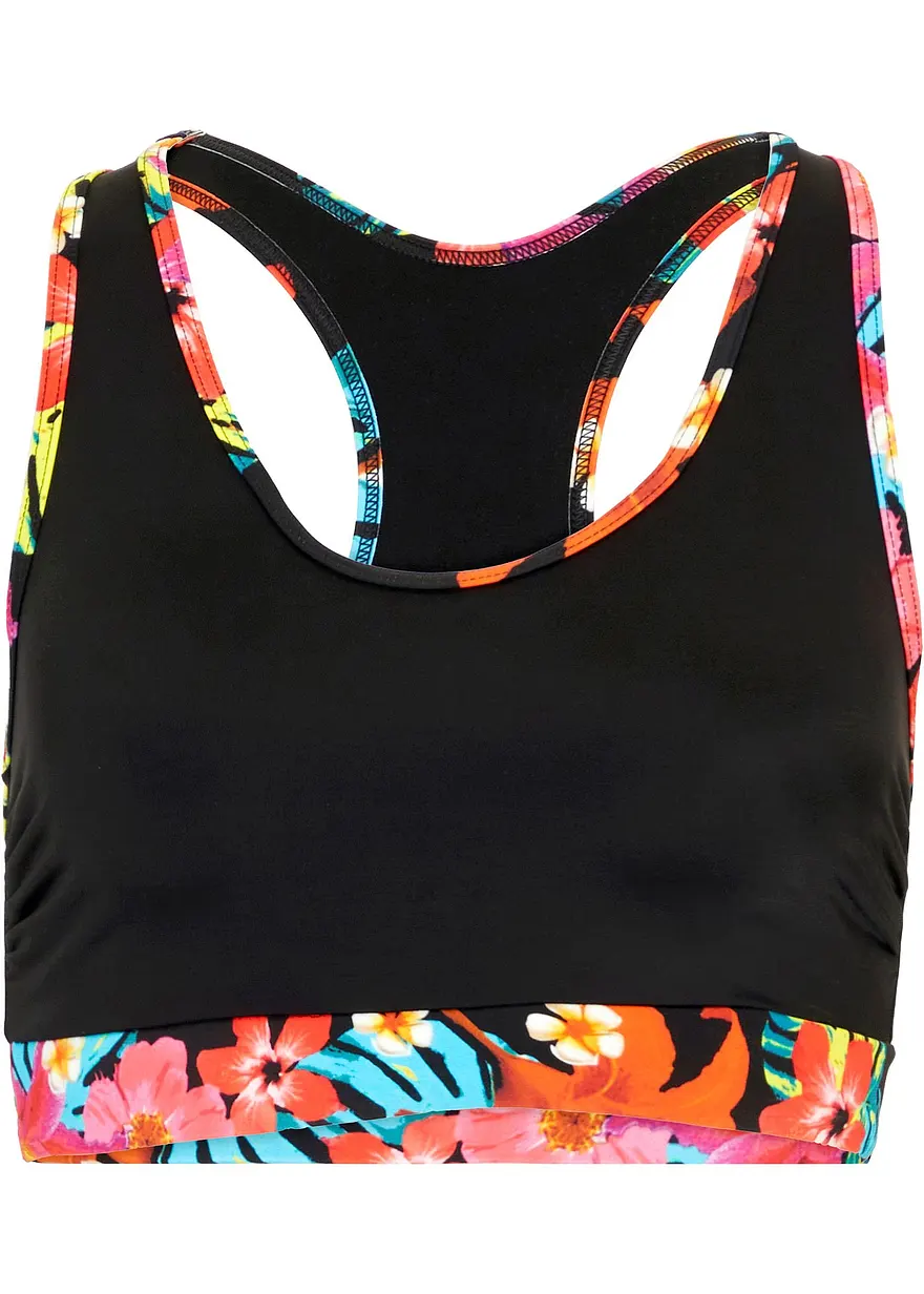 Bustier Bikini Oberteil in schwarz von vorne - bonprix Bustier Bikini Oberteil in schwarz von vorne - bonprix