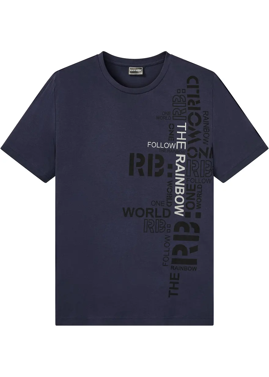 T-Shirt aus reiner Bio-Baumwolle in blau von vorne - bonprix T-Shirt aus reiner Bio-Baumwolle in blau von vorne - bonprix