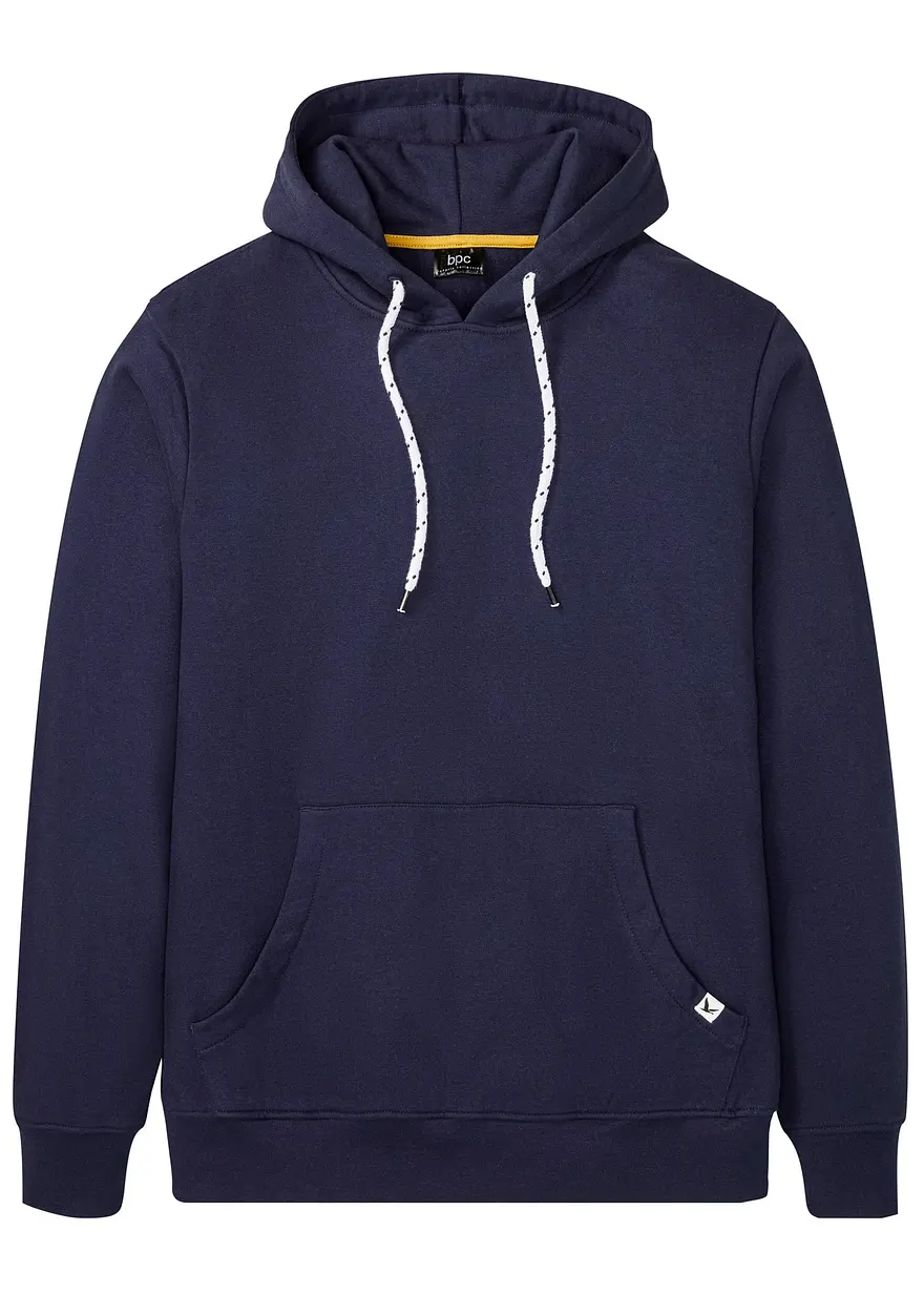 Kapuzensweatshirt mit Komfortschnitt in blau von vorne - bonprix Kapuzensweatshirt mit Komfortschnitt in blau von vorne - bonprix