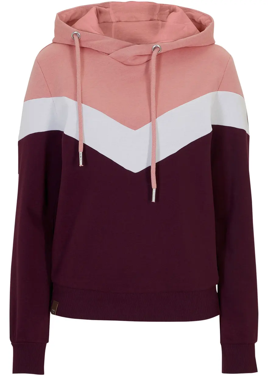 Kapuzensweatshirt mit großem Kragen in lila von vorne - bonprix Kapuzensweatshirt mit großem Kragen in lila von vorne - bonprix