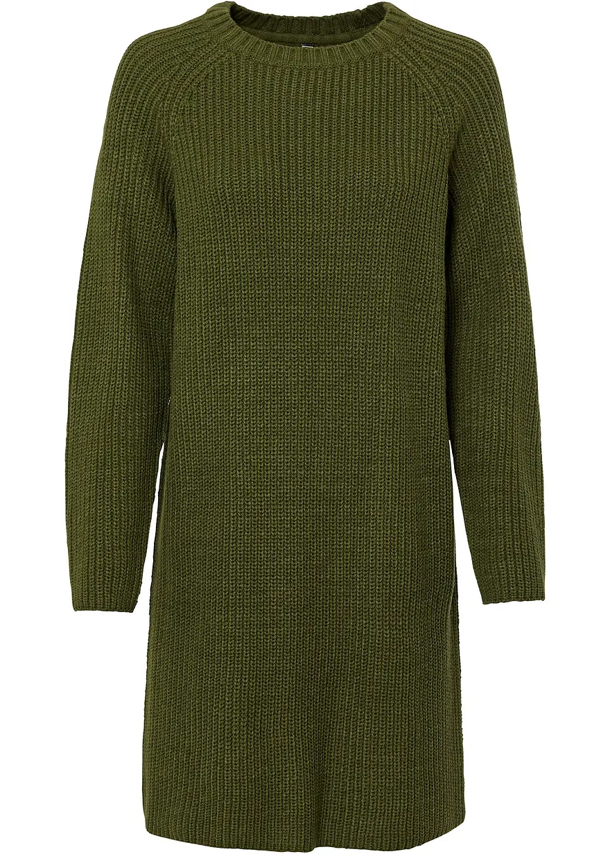 Strickkleid in grün von vorne - bonprix Strickkleid in grün von vorne - bonprix
