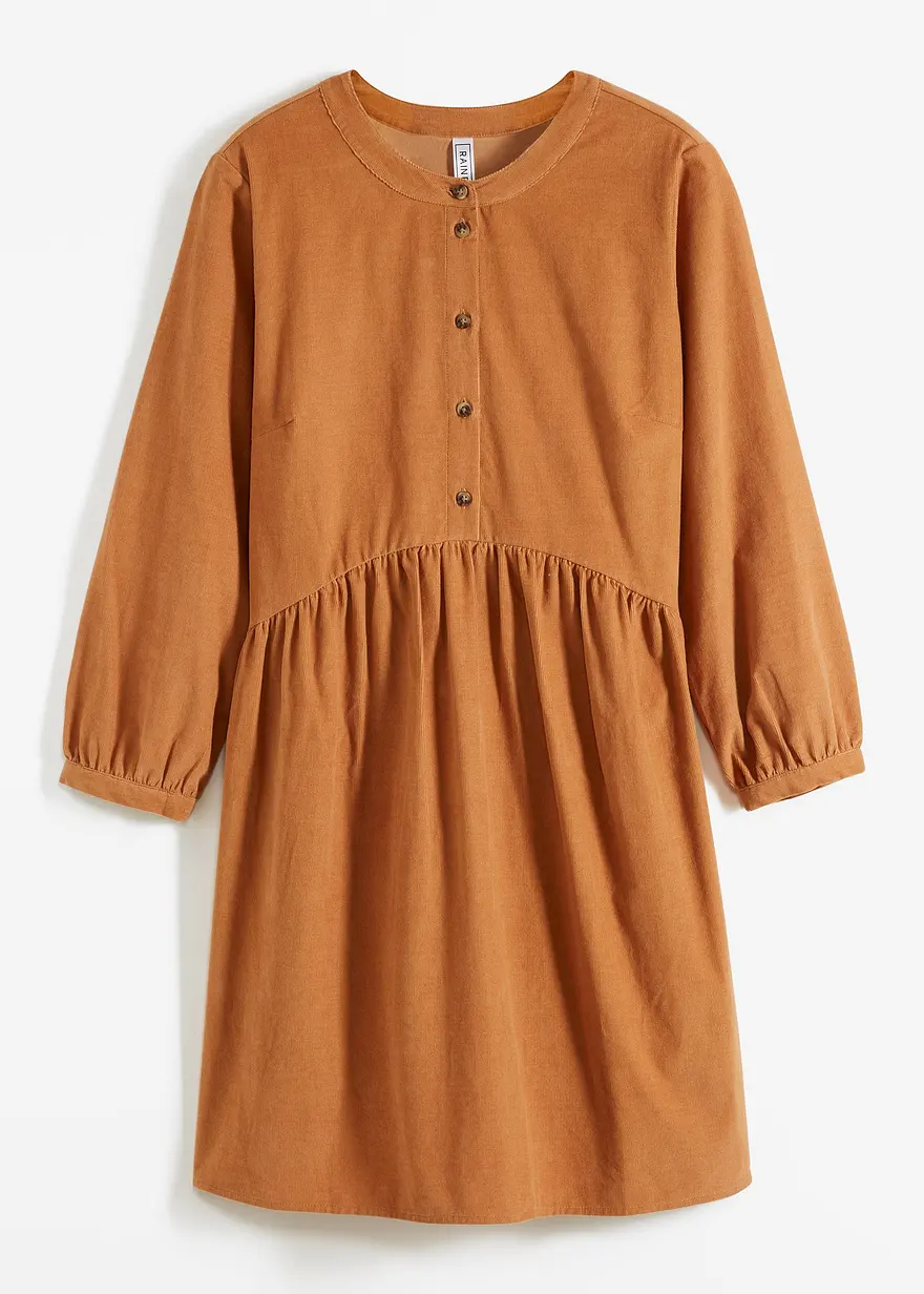 Cord-Kleid in braun von vorne - bonprix Cord-Kleid in braun von vorne - bonprix