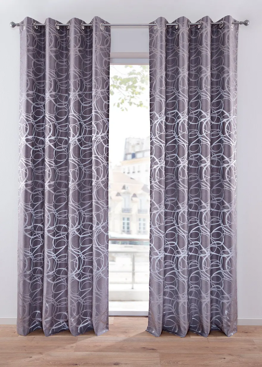Vorhang mit Jacquardmuster (1er Pack) in grau - bpc living bonprix collection Vorhang mit Jacquardmuster (1er Pack) in grau - bpc living bonprix collection