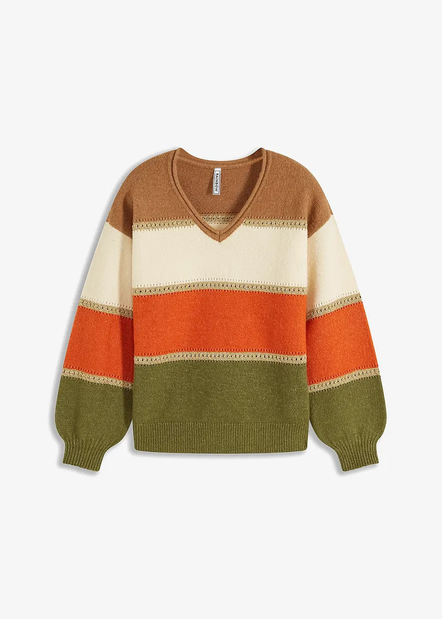 Strickpullover in braun von vorne - bonprix Strickpullover in braun von vorne - bonprix