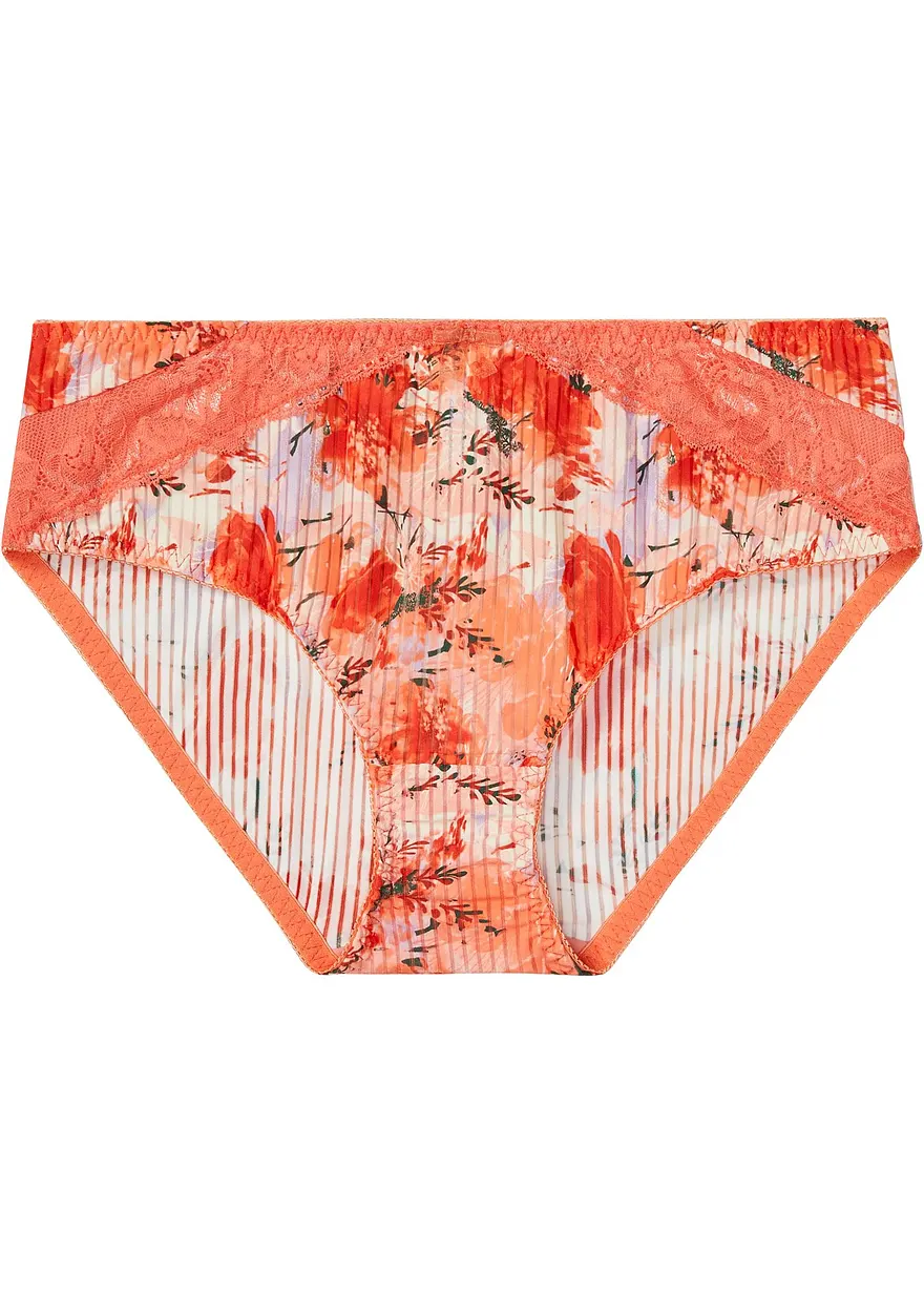 Maxislip mit Spitze in orange von vorne - bonprix Maxislip mit Spitze in orange von vorne - bonprix
