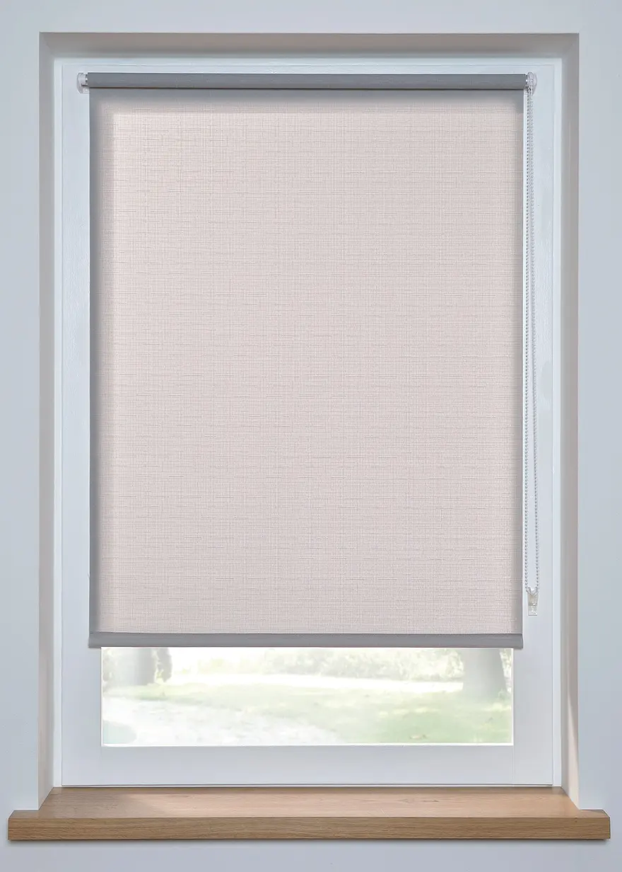 Sichtschutzrollo in Leinen Optik in grau - bonprix Sichtschutzrollo in Leinen Optik in grau - bonprix