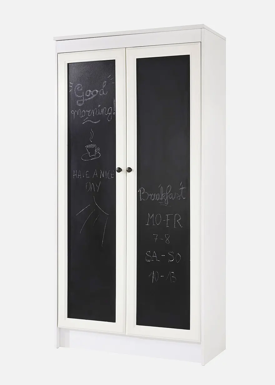 Schrank mit Kreidefolie in weiß von vorne - bonprix Schrank mit Kreidefolie in weiß von vorne - bonprix