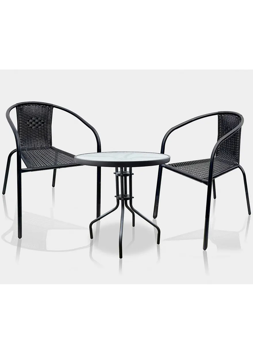 Gartenmöbel Set (3-tlg. Set) in schwarz - bpc living bonprix collection Gartenmöbel Set (3-tlg. Set) in schwarz - bpc living bonprix collection