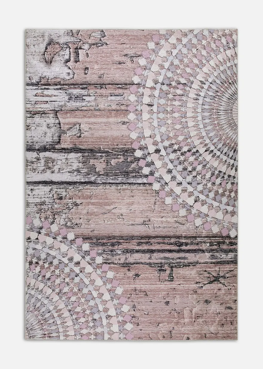 Teppich mit rundem Ornament in grau - bonprix Teppich mit rundem Ornament in grau - bonprix