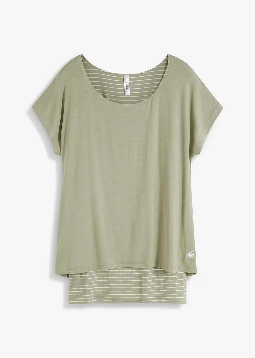 2-in-1-Shirt in grün von vorne - bonprix 2-in-1-Shirt in grün von vorne - bonprix