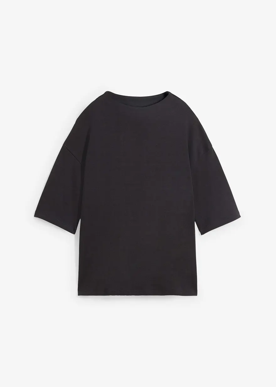 Oversize Shirt aus reiner Bio-Baumwolle in schwarz von vorne - bonprix Oversize Shirt aus reiner Bio-Baumwolle in schwarz von vorne - bonprix
