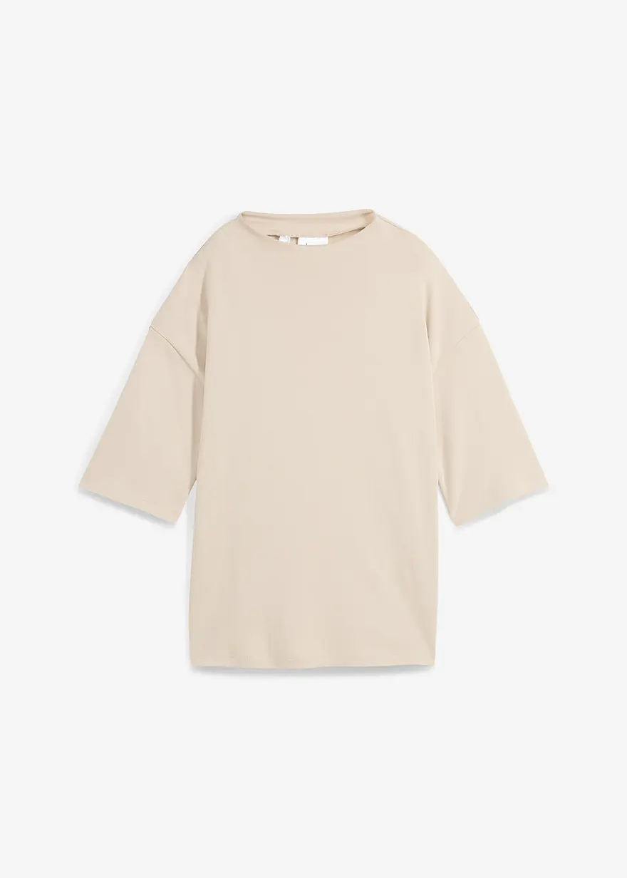Oversize Shirt aus reiner Bio-Baumwolle in grau von vorne - bonprix Oversize Shirt aus reiner Bio-Baumwolle in grau von vorne - bonprix