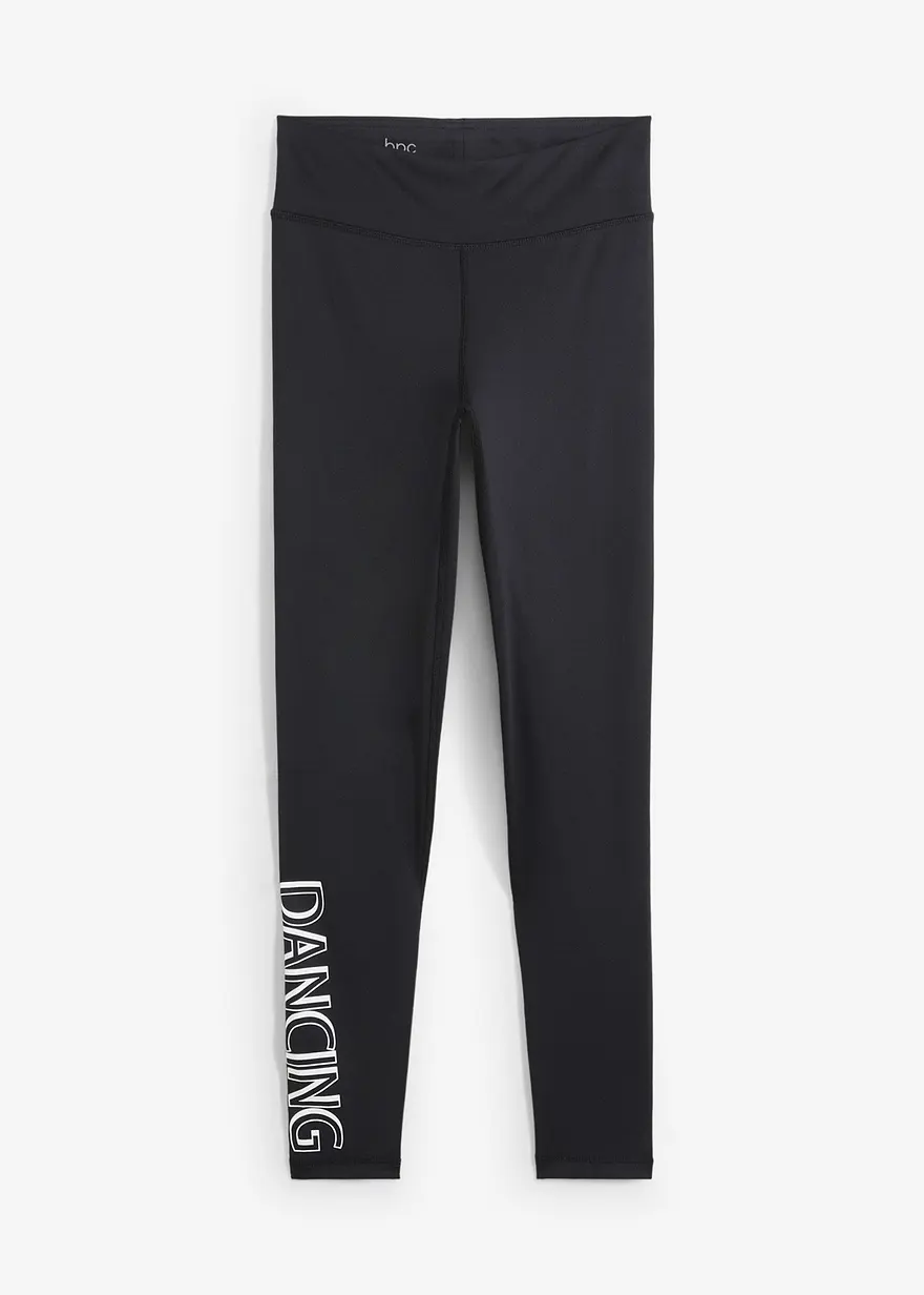 Schnelltrocknende Leggings, knöchelfrei in schwarz von vorne - bonprix Schnelltrocknende Leggings, knöchelfrei in schwarz von vorne - bonprix