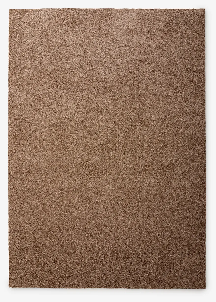 Waschbarer Teppich mit weichem Flor in braun von vorne - bonprix Waschbarer Teppich mit weichem Flor in braun von vorne - bonprix