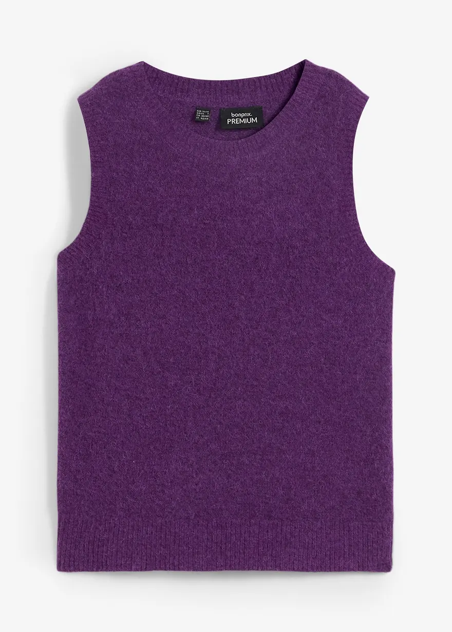 Wollpullunder mit Alpaka in lila von vorne - bonprix Wollpullunder mit Alpaka in lila von vorne - bonprix