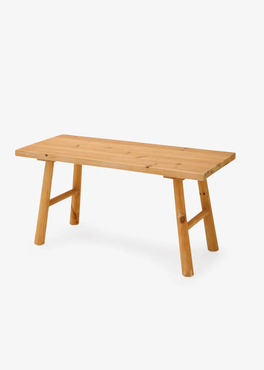 Holz Sitzbank in beige von vorne - bonprix Holz Sitzbank in beige von vorne - bonprix