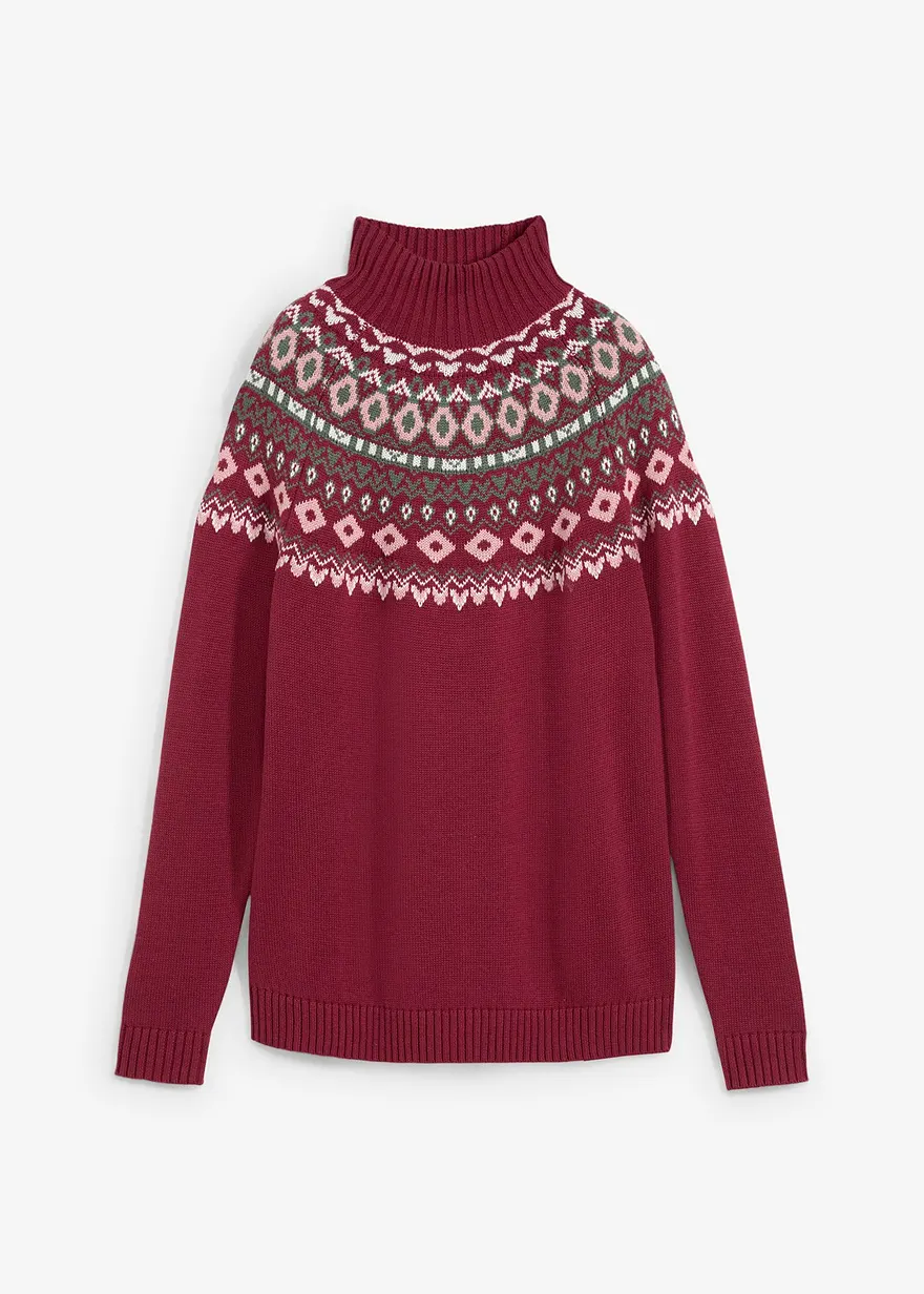 Rollkragenpullover in rot von vorne - bonprix Rollkragenpullover in rot von vorne - bonprix