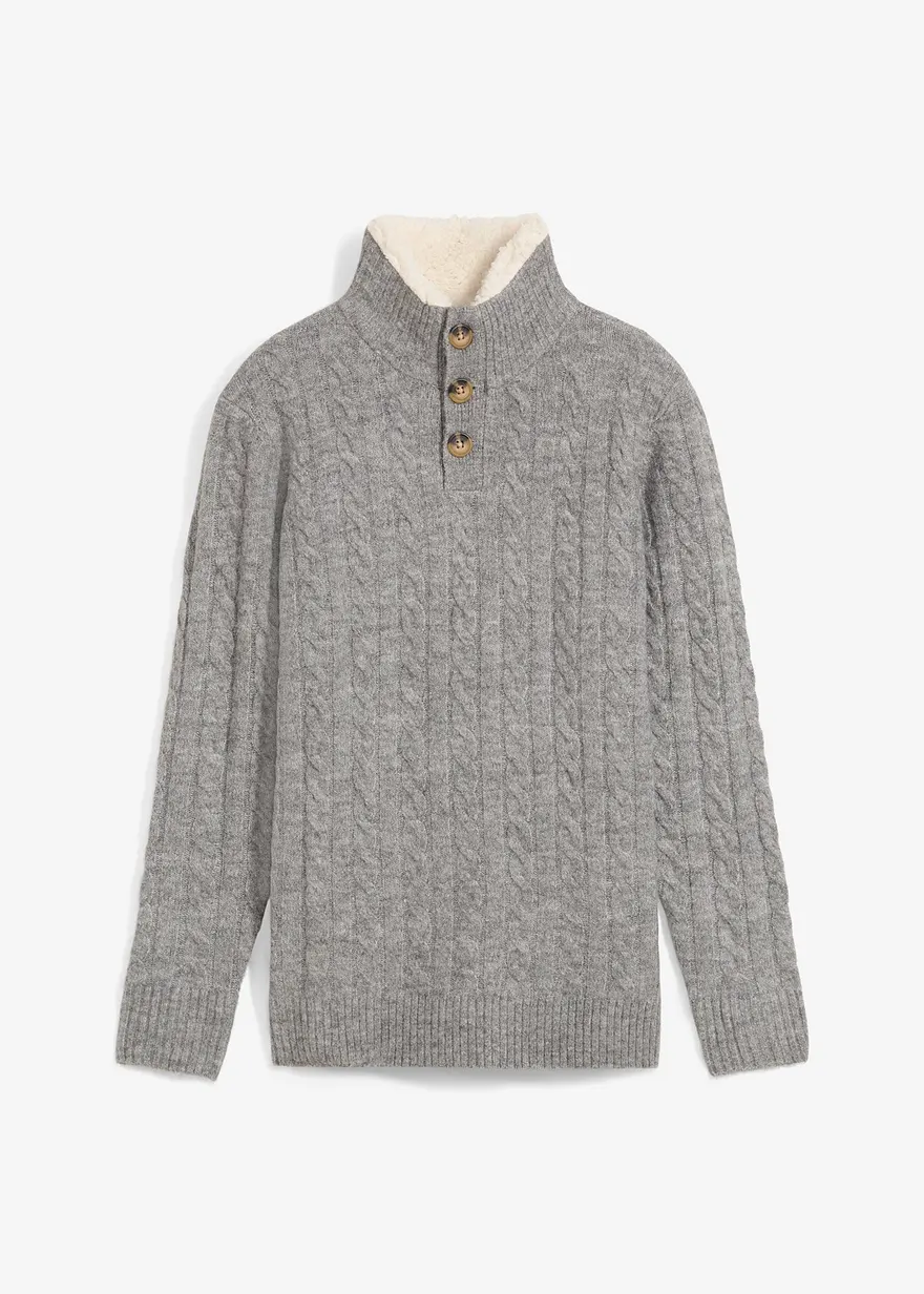 Troyer in grau von vorne - bonprix Troyer in grau von vorne - bonprix