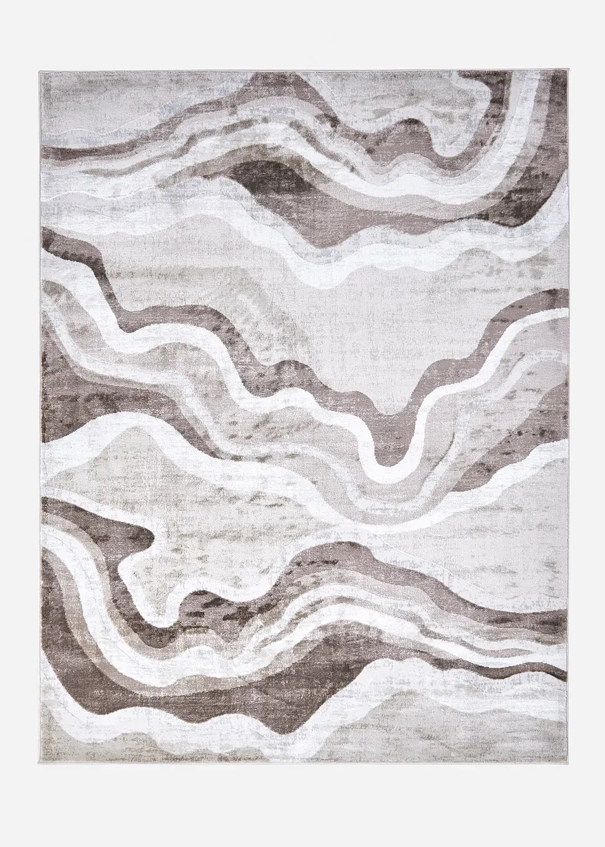 Teppich mit moderner Musterung in braun von vorne - bonprix Teppich mit moderner Musterung in braun von vorne - bonprix