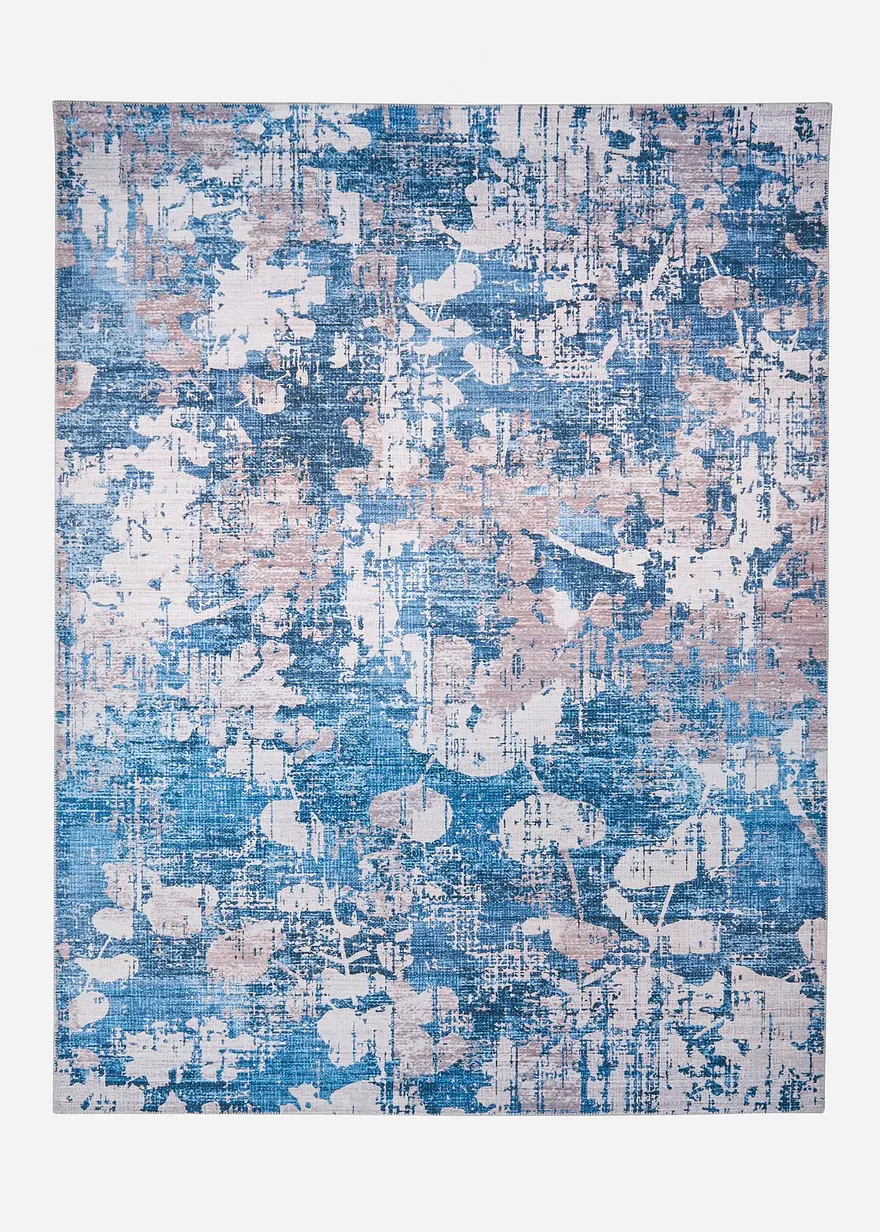 Teppich mit moderner Struktur in blau von vorne - bonprix Teppich mit moderner Struktur in blau von vorne - bonprix