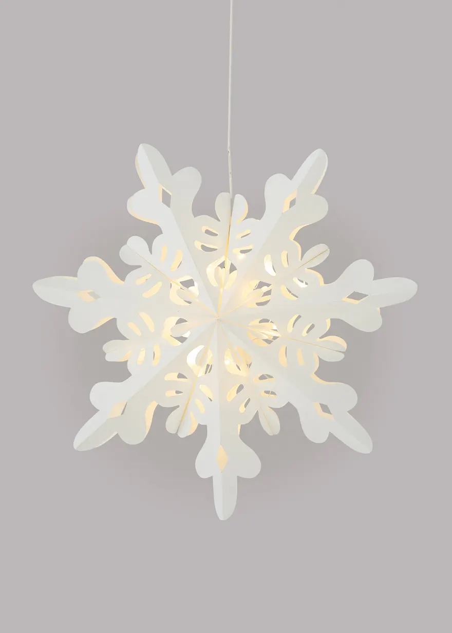 LED-Hängedeko Papier-Schneeflocke in weiß von vorne - bonprix LED-Hängedeko Papier-Schneeflocke in weiß von vorne - bonprix