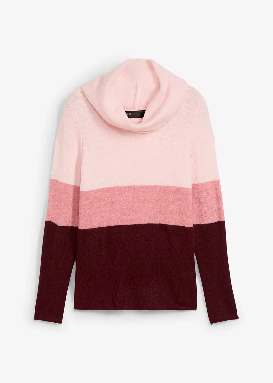 Rollkragenpullover in rosa von vorne - bonprix Rollkragenpullover in rosa von vorne - bonprix
